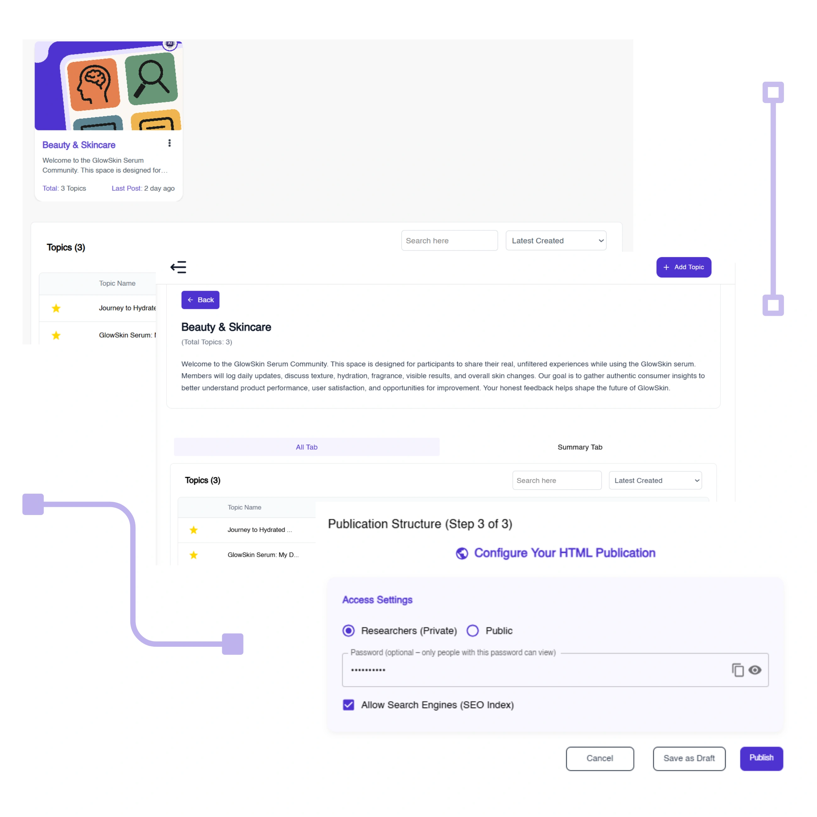 Terapage: online qualitative and quantitative market research platform
