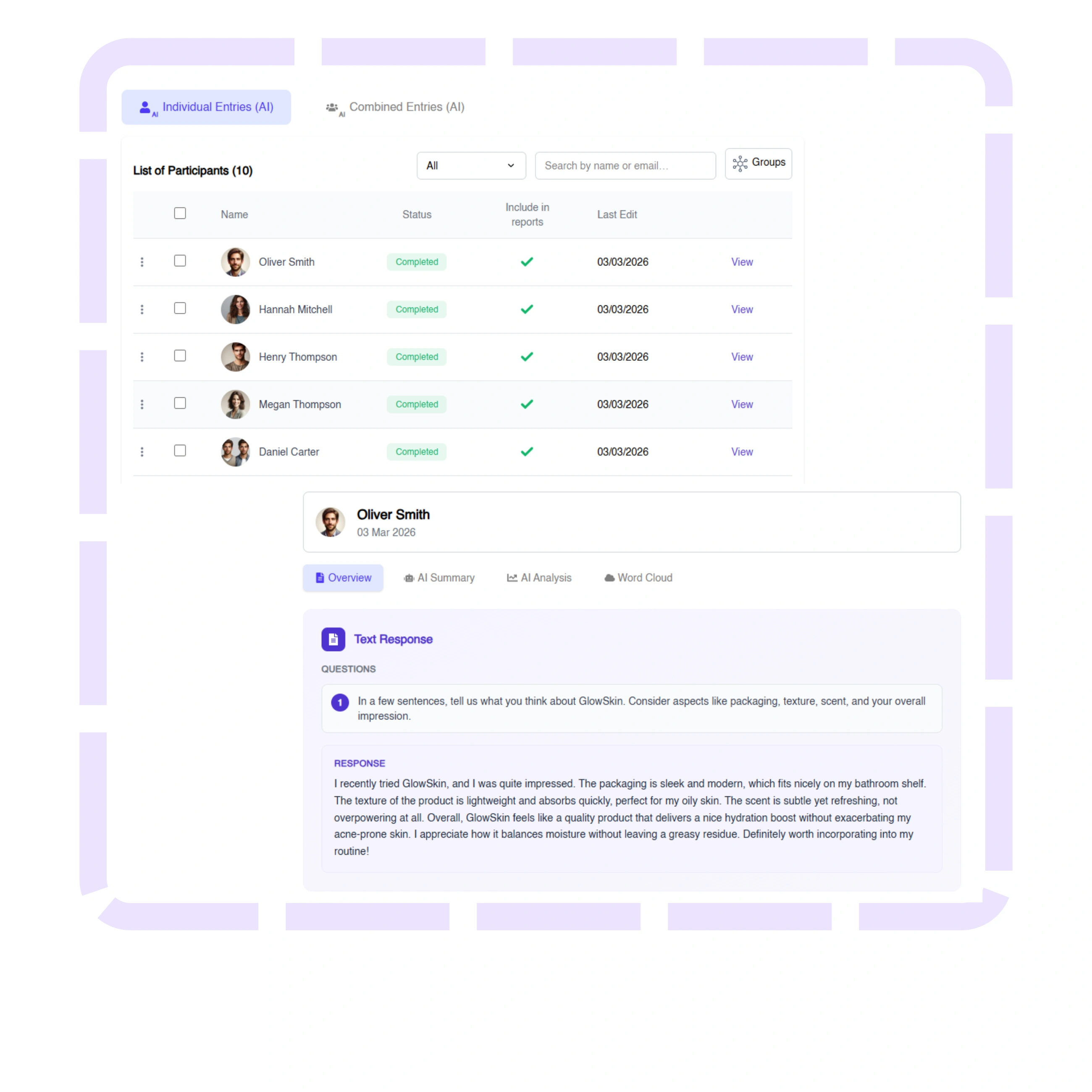 Custom synthetic dataset settings for targeted market research analysis