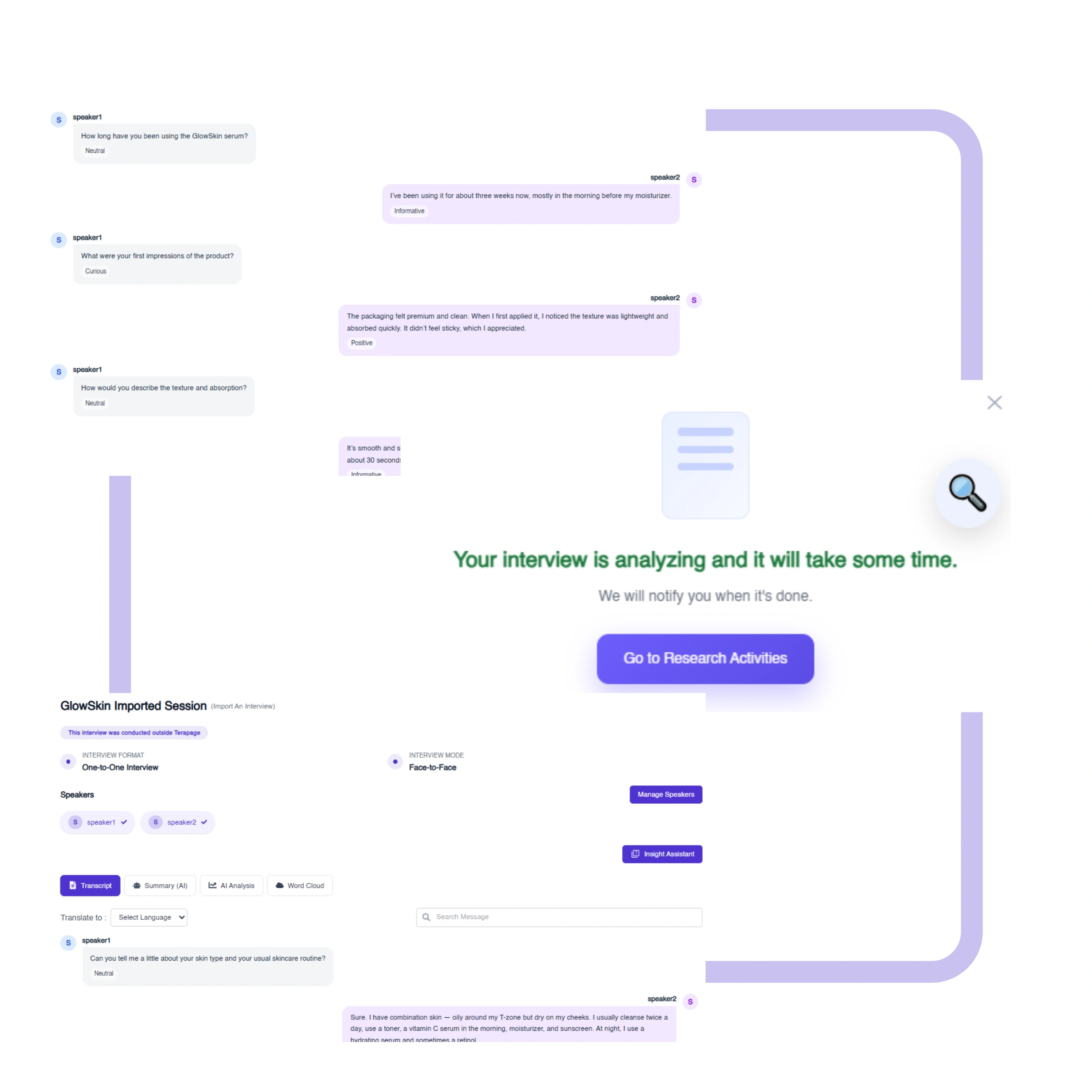 Terapage: online qualitative and quantitative market research platform